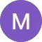 A purple circle with the letter m in it.